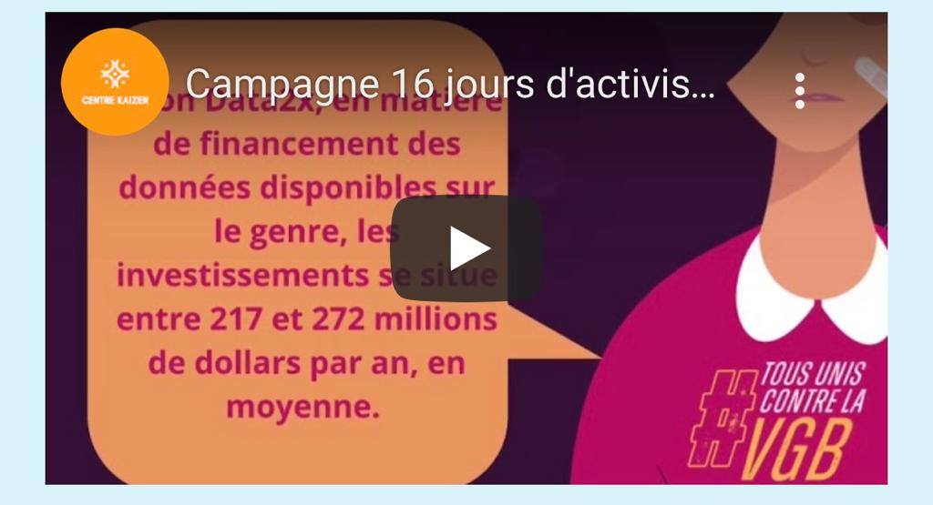 Vidéo récapitulative de la campagne des 16 jours d'activisme